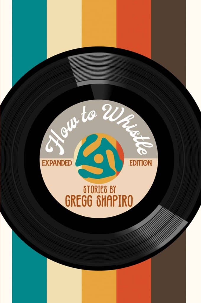 How to Whistle front cover, the image of a 45RPM record with the book title on the label